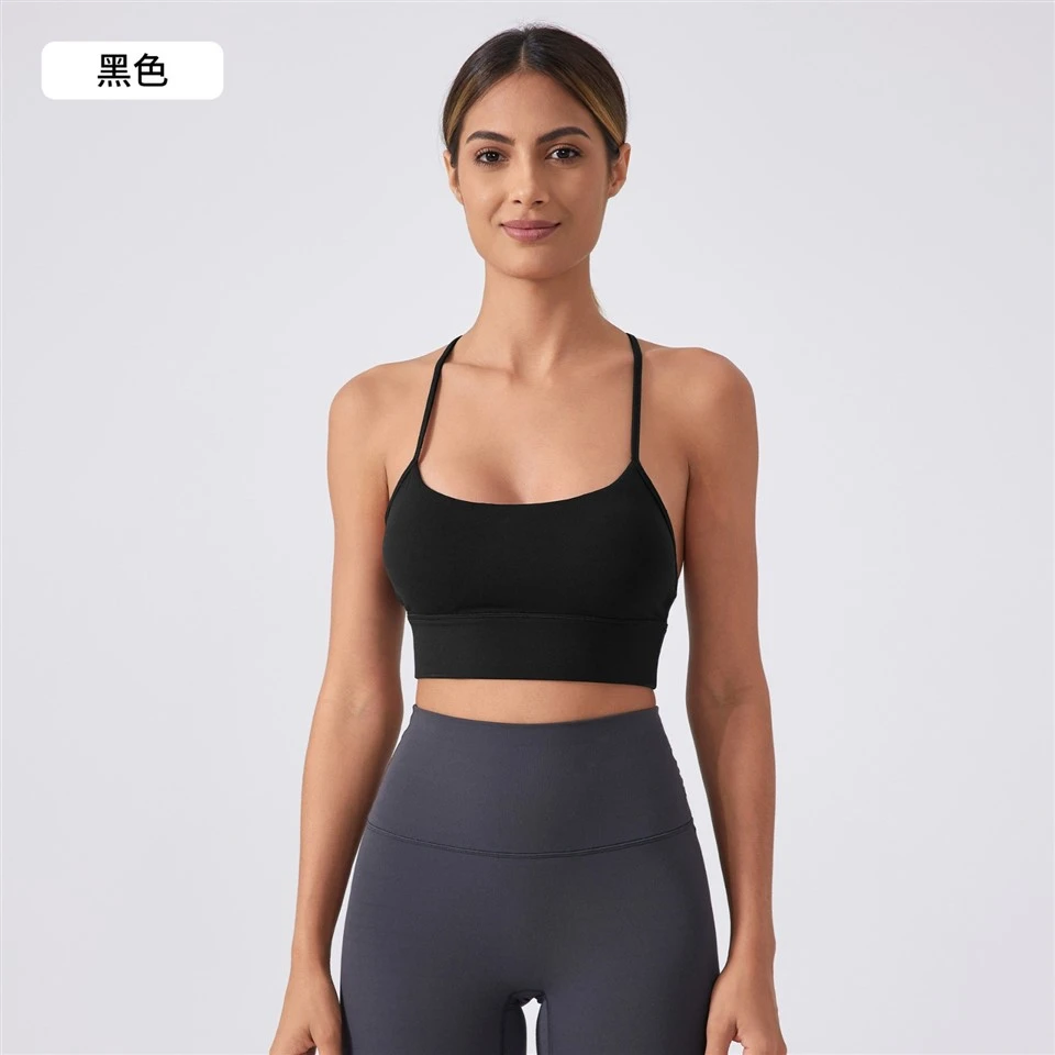 Women's New Style Running Sports Bra Sexy Y-Back Design Shock-Absorbing Push-Up Yoga Sports Bra