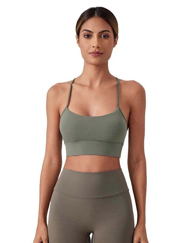 Women's New Style Running Sports Bra Sexy Y-Back Design Shock-Absorbing Push-Up Yoga Sports Bra